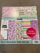 Recollections 12x12 Girls Getaway 45 Sheet Travel Scrapbook Paper Pad 12 x 12