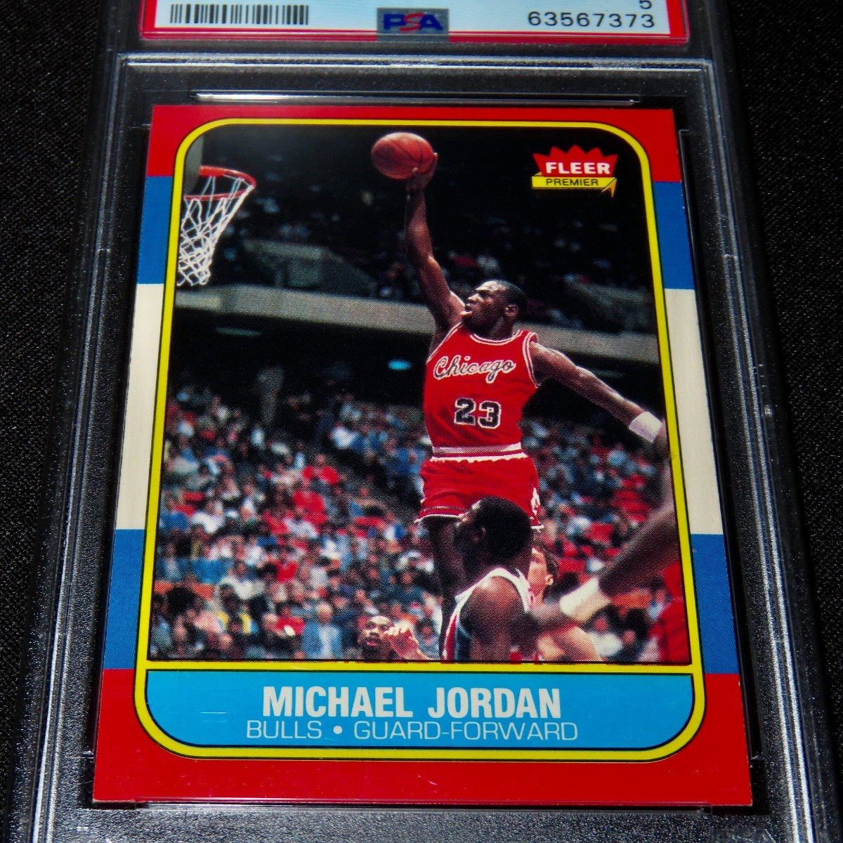 1986 FLEER MICHAEL JORDAN ROOKIE PSA 5 EX! RC #57 CHICAGO BULLS VINTAGE!! view 4