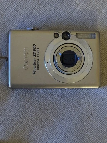 Canon PowerShot SD600 Digital ELPH Camera Silver 6MP "Couldn't Test" - product listing photo
