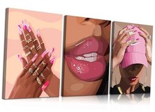 3Pcs African American Black Woman Canvas 12x16in-canvas Fashion Black women