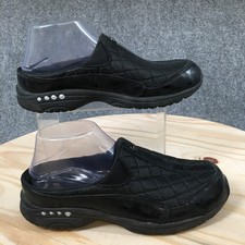 Easy Spirit Shoes Womens 8 Traveltime Mules Clogs Slip On Comfort Black Fabric