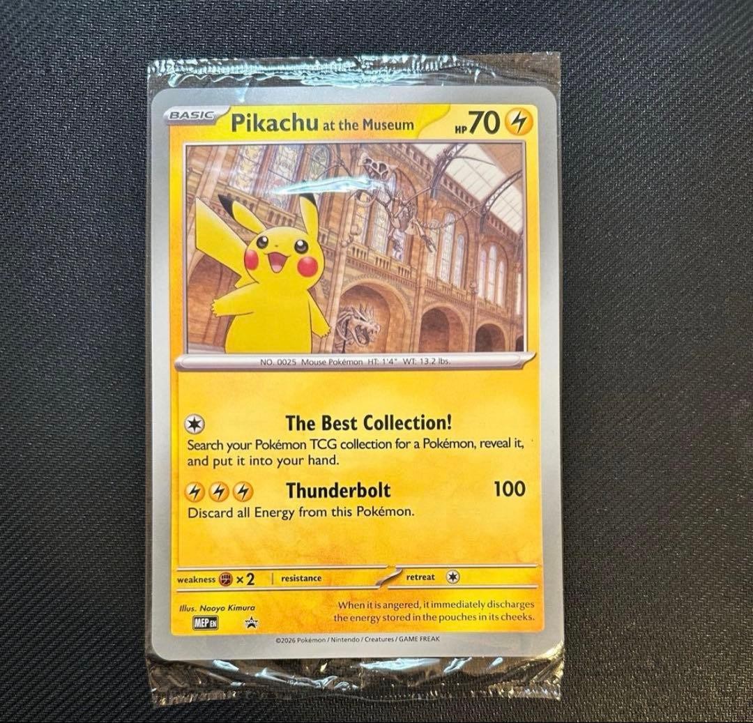 Pikachu at the Museum Jumbo Promo Pokemon x Natural History Museum Sealed