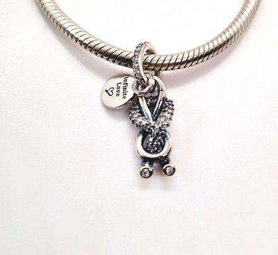   Infinity Love Dangle Charm S925 Genuine Sterling Silver   