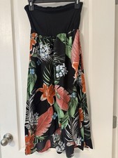 Shein Strapless Tropical Floral Maxi Dress – NWOT,