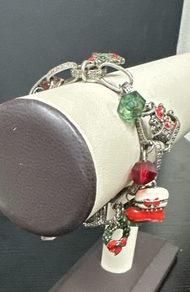 Brazalete Estate Holiday Navidad Trineo Rojo Verde Medias Regalo Dije 191 Foto 4 de 4