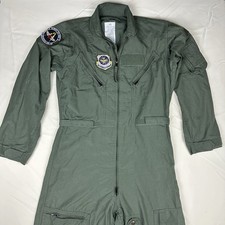 US Military Coveralls Mens 42R Green CWU-27P Flyers Suit Fire Resistant Nomex