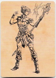 Neera, Wild Mage Art Card #74 Commander Legends: Battle for Baldur's Gate