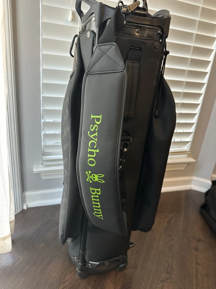Psycho Bunny [with Cap] Golf Bag Men's Women's Black Exclusive edition 14 way - Image 2 of 4