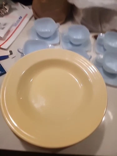 9" Homer Laughlin Fiestaware Large Rim Soup Bowl Fiesta Yellow