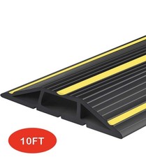 10Ft Floor Cord Cover Heavy Duty Floor Cable Cover 3 Channels Cable Prot