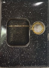 Delias Black/Gold Glitter Anti-Shock Case Cover Apple Airpods - CASE ONLY