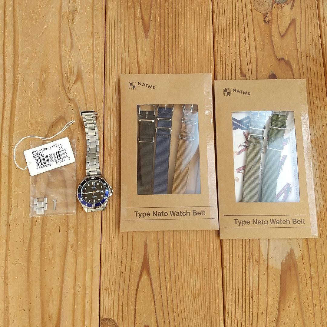 Casio MDV-10D-1A2V with 5-color NATO strap | eBay