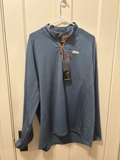 NWT Orvis Pullover Mens Grey Horseshoe Hills Quarter-Zip Fleece Outdoor XL