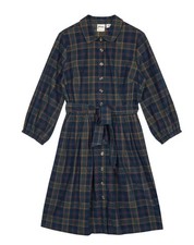 Alfreda Corduroy Woven Check Shirt Dress By Joanie Size Uk 24 RRP £89