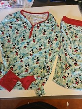 Little Sleepies Women's Pajama Set Mickey Winter Size LARGE NWT