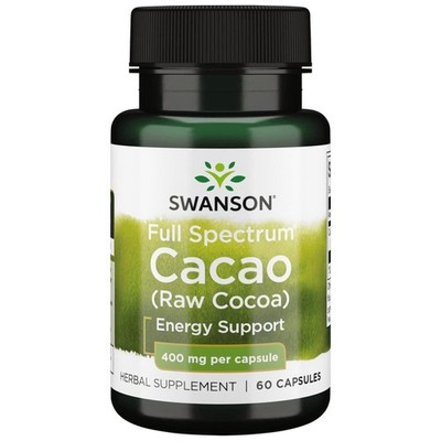 Swanson Full Spectrum Cacao (Raw Cocoa) - Herbal 60 Count (Pack of 1) 