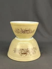 2 Vintage Pyrex FOREST FANCIES Mushrooms Nesting Bowls 401, 402 :EUC