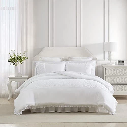 Laura Ashley Set Lenzuola Queen Size In Cotone Rasatello Blu Felce – Morbido, 300 Fili, Traspirante