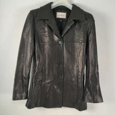 Lady Hathaway, Women's size Small, leather jacket, with polyester (satin) lining
