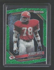 2025 Panini Prizm Black #73 Bobby Bell Prizms Green Shimmer FOTL #/7
