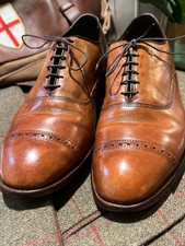 Allen Edmonds "Fifth Avenue" Leather Cap-Toe Oxfords 11 D Brown USA