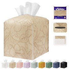 Tissue Box Holder PU Leather Organizer for Bathroom, Kitchen, Office, Home