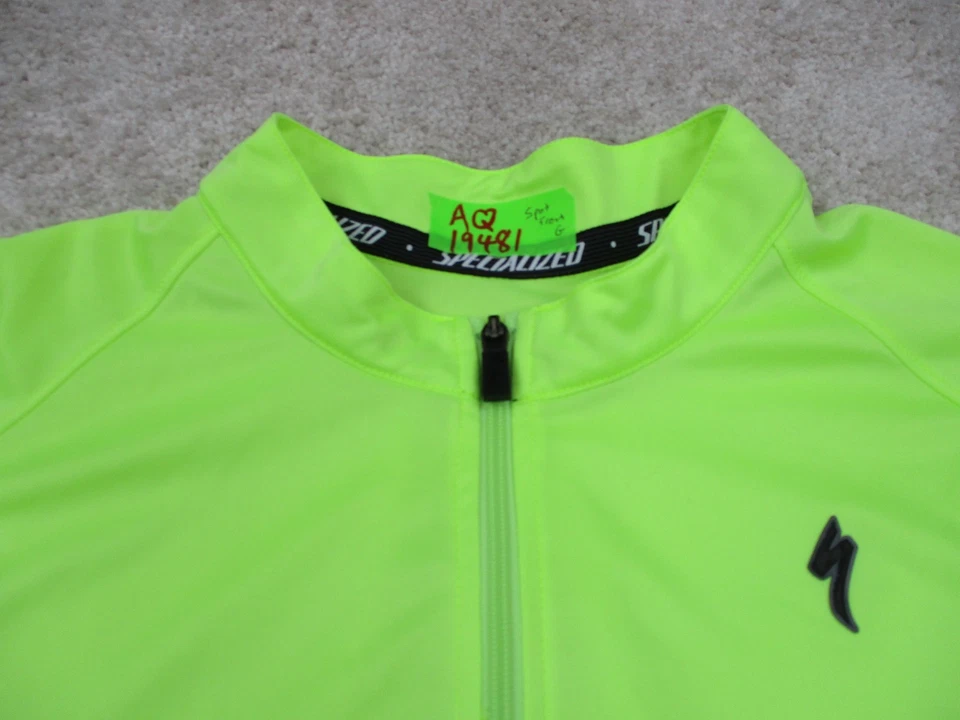 Jersey de ciclismo especializado para hombre 3XL XXXL amarillo neón alta visibilidad seguridad Foto 4 de 4
