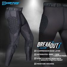 Virtue Paintball Breakout Padded Compression Pants Black 2XL