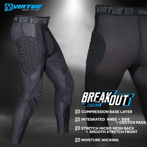 Virtue Paintball Breakout Padded Compression Pants Black 2XL