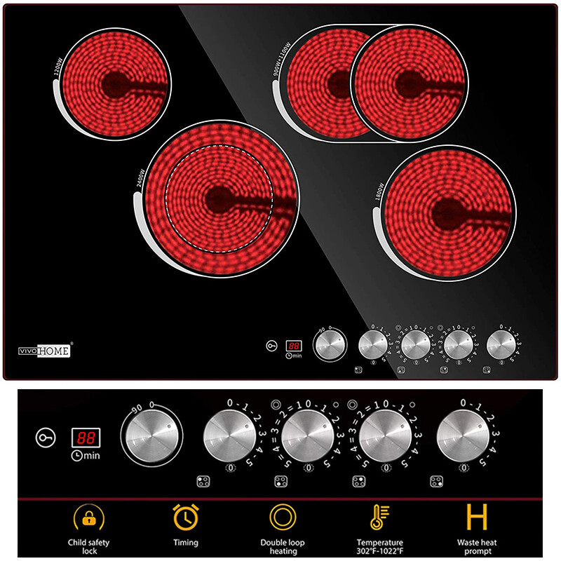 3 burner ceramic cooktop