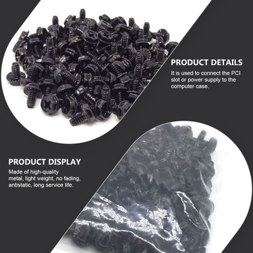 100 PCS Computer Case Screws Pci Slot Chassis Power Supply Fastener - Picture 6 of 12