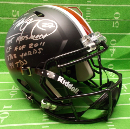 EDDIE GEORGE Autographed OHIO STATE ECLIPSE FS SPEED BLACK REPLICA HELMET, ~JSA~ - Picture 4 of 8