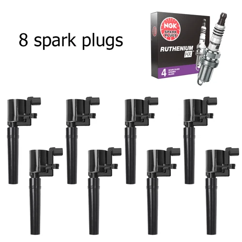 Ignition Coil & NGK Ruthenium Spark Plug For Ford Thunderbird & Lincoln FD506