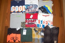 NWT Boys 7 7/8 HUGE Crazy 8 TCP Jumping Beans Lot of 10 Short Long Sleeve Tops