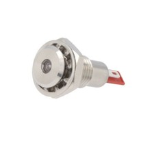 DX0505/RD/12 Kontrollleuchte: LED flach 12VDC &Ouml;ffng: &Oslash;12,1mm IP67 Edelstahl BULG