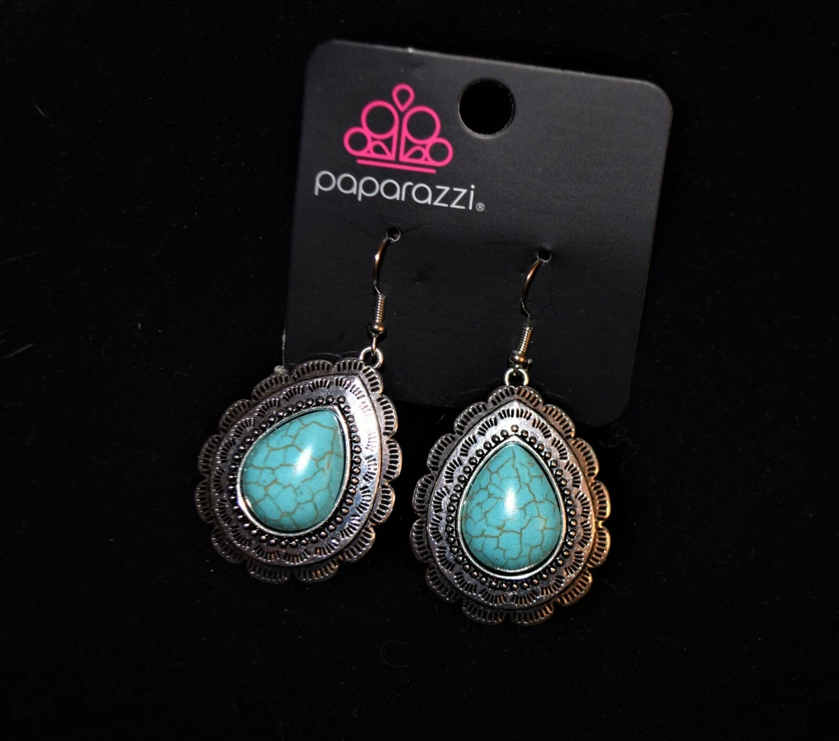 Mountain mover blue earring sales paparazzi
