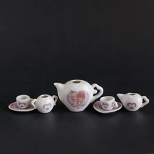 1992 Enesco Precious Moments 7 Pc Miniature Tea Set "LOVE ONE ANOTHER" S Butcher