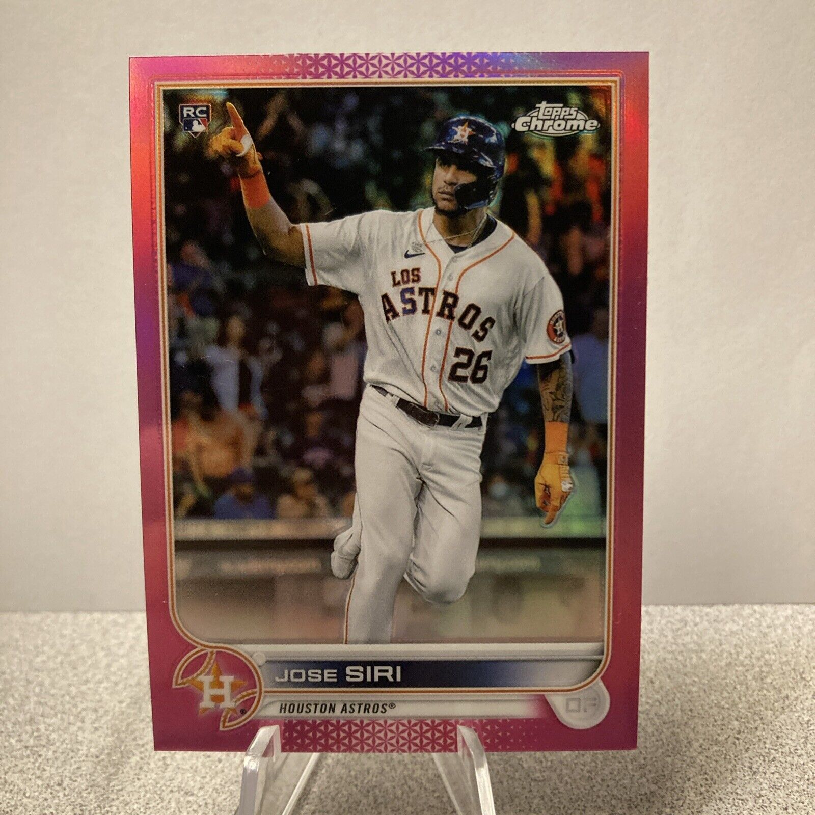 Jose Siri 2022 Topps Chrome Pink Refractor Rookie #204