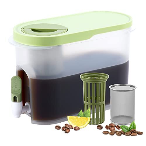 , 1 Gallon Iced Coffee Maker With Ultra-fine Mesh