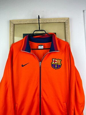 Nike Barcelona Football jacket Track Top Soccer Orange Train