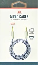 GEMS Audio Cable Smartphone Tablet Portable Speakers Music 3.5mm 6ft. Blue Braid