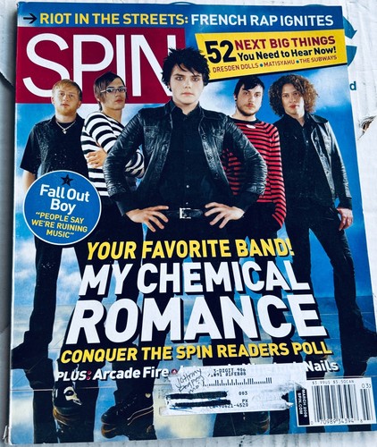 MUSIC STREETWEAR MAGAZINE SPIN MARCH 2006 MY CHEMICAL ROMANCE ~ NICE!