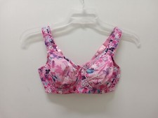NWOT Comfort Choice Underwire Back Hook Pink Multi Bra Size 42B