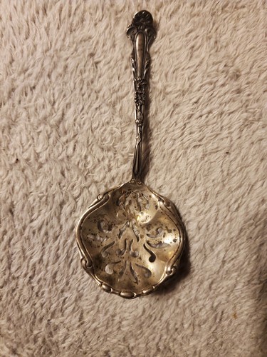 BLACKINTON BON BON SPOON Sterling Silver PIERCED 4 3/4" No Monograms Antique - Picture 2 of 9