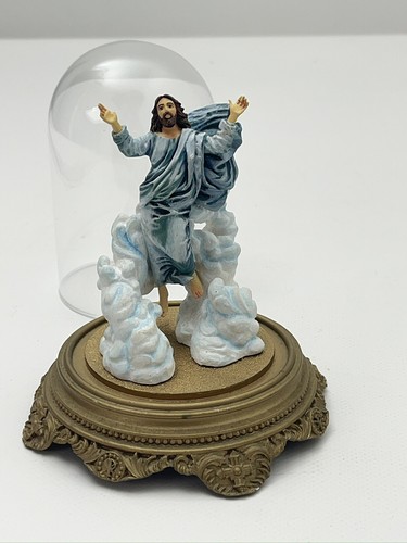 "Estatuilla abovedada pintada a mano Transfiguration The Franklin Mint Jesús Pascua 5,5""" - Imagen 6 de 9