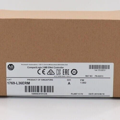 NUEVO Controlador de movimiento CompactLogix 3MB AB 1769-L36ERM SER A sellado de fábrica - Imagen 1 de 1