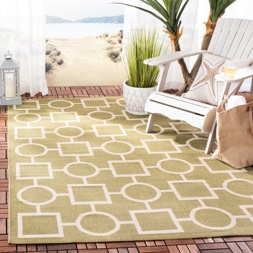 Safavieh Indoor Outdoor Cy6925-244 Courtyard Green / Beige Rug Area Rug ...
