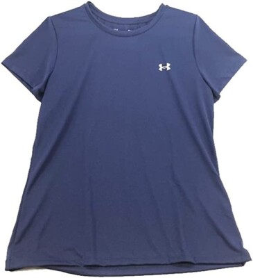 NWT Under Armour Womens Bubble Tech SSC Loose Dark Navy T-Shirt Size M UA110