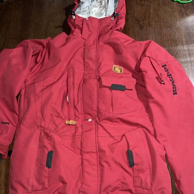 Snowboarding Jacket mens small Parka Vented Hooded Coat ski multi pocket 