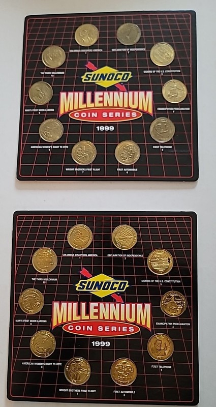 Sunoco Millennium Coin Series 1999 Complete (Used) Lot Of 2 SETS.